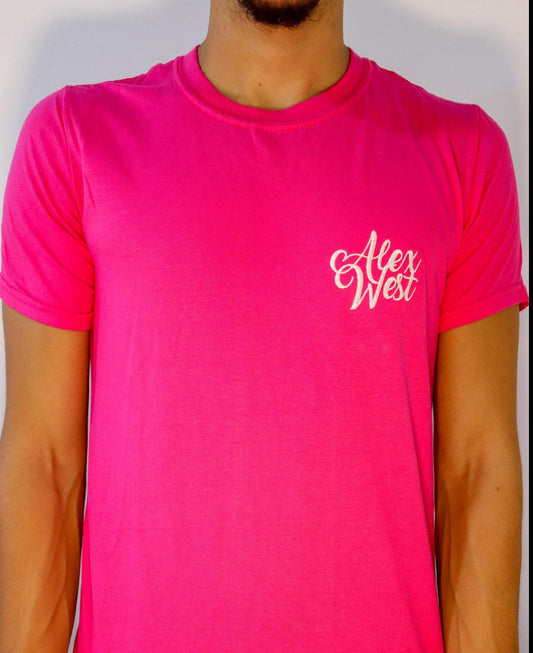Alex West Short Sleeve T-Shirt in Regular Fit - Venom Pink