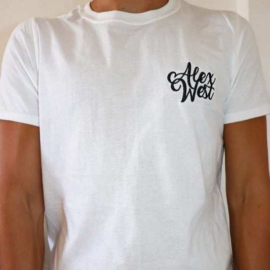 Alex West Short Sleeve T-Shirt in Regular Fit - Heaven White