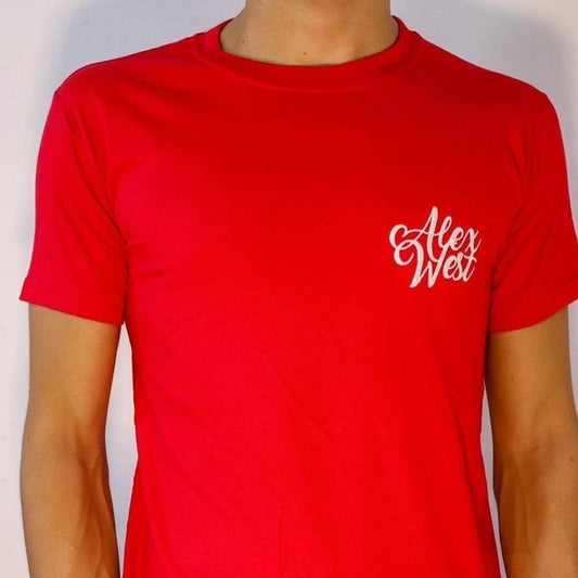 Alex West Short Sleeve T-Shirt in Regular Fit - Blood Red
