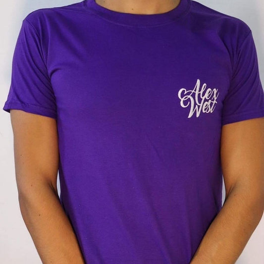 Alex West Short Sleeve T-Shirt in Regular Fit - Purple